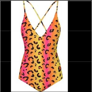 NWT Neon Leopard swimsuit